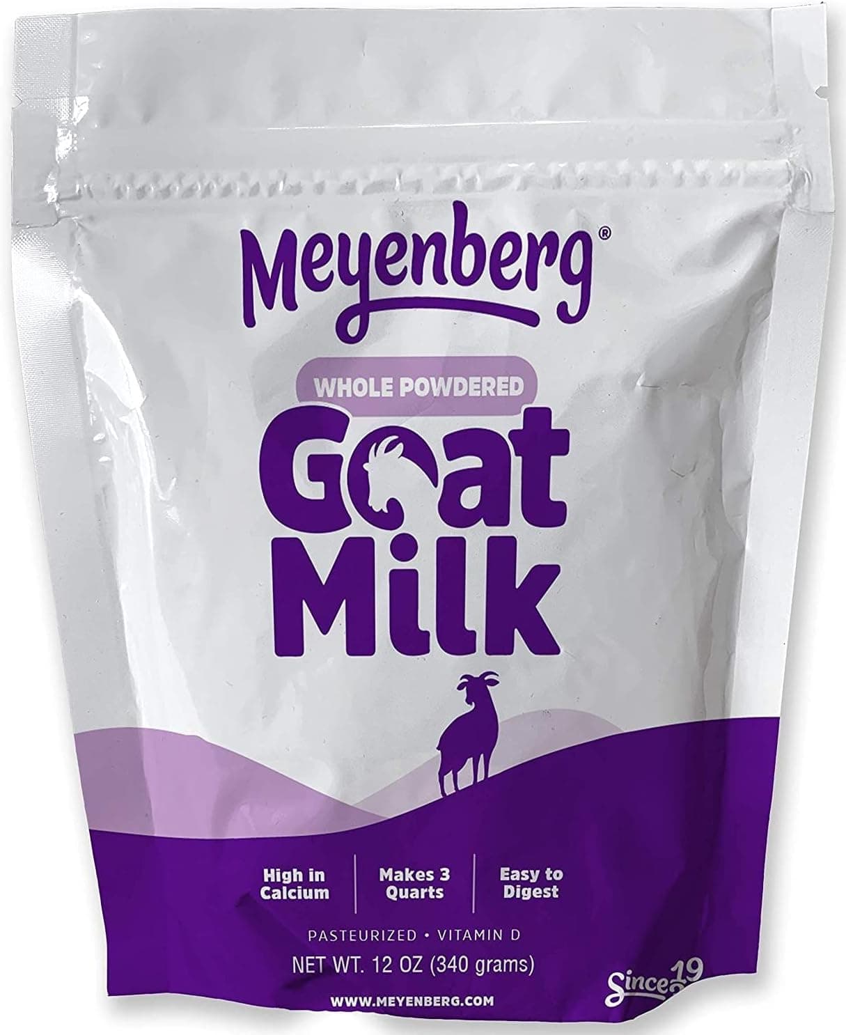 Meyenberg Whole Powdered Goat Milk, Gluten Free, Non GMO, Vitamin D, 12 Oz