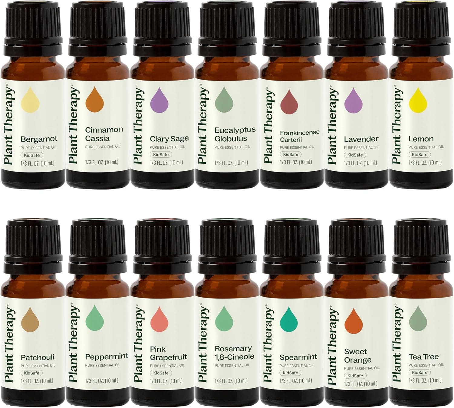 Plant Therapy Top 14 Essential Oil Set, 10 mL Bottles, 100% Pure, Undiluted