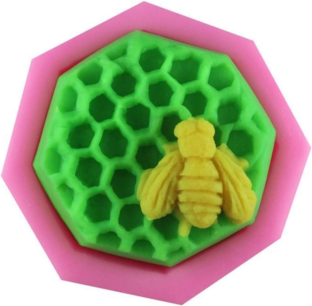 2.5" Bee Honeycomb 50188 Craft Art Silicone Soap Mold Craft Molds DIY