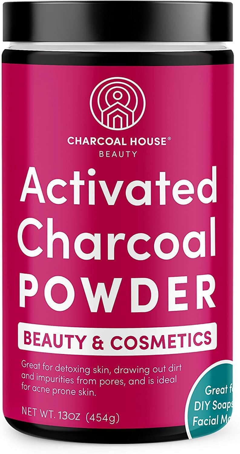 Charcoal House Activated Bamboo Charcoal Powder Food Grade - Skin Care, Body Scrub, Facial Cleanser, Soap Making - 11 oz