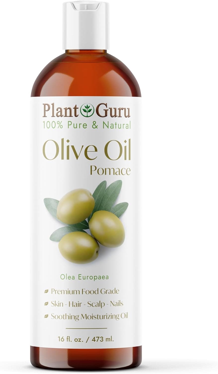 Plant Guru Olive Oil Pomace 16 fl. oz. 100% Pure Natural Carrier for DIY Soap Making