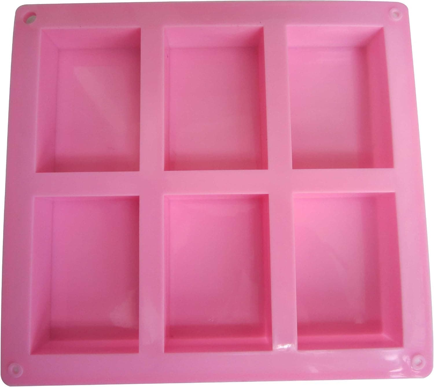 LeBeila Rectangle Silicone Soap Mold - 6 Large Cavity DIY Baking Molds for Soap Making Bar