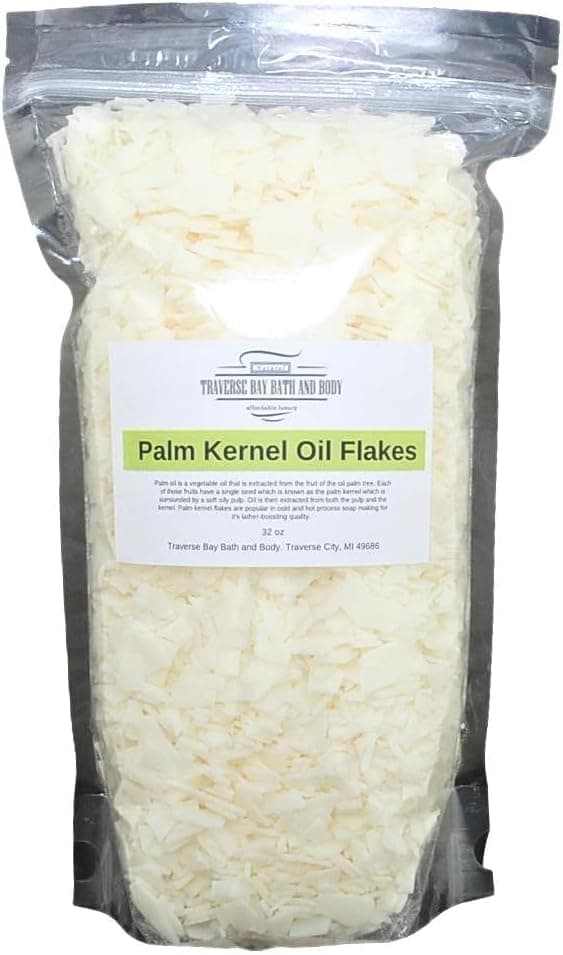 Palm Kernel Oil Flakes Sustainable Palm 32 oz / 2 lb Soap Making Supply