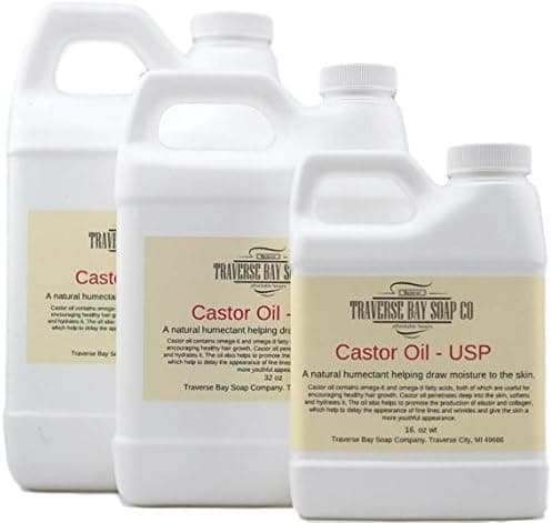 Castor Oil USP 32 oz 1 Quart Jug Safety Sealed Container Soap Making