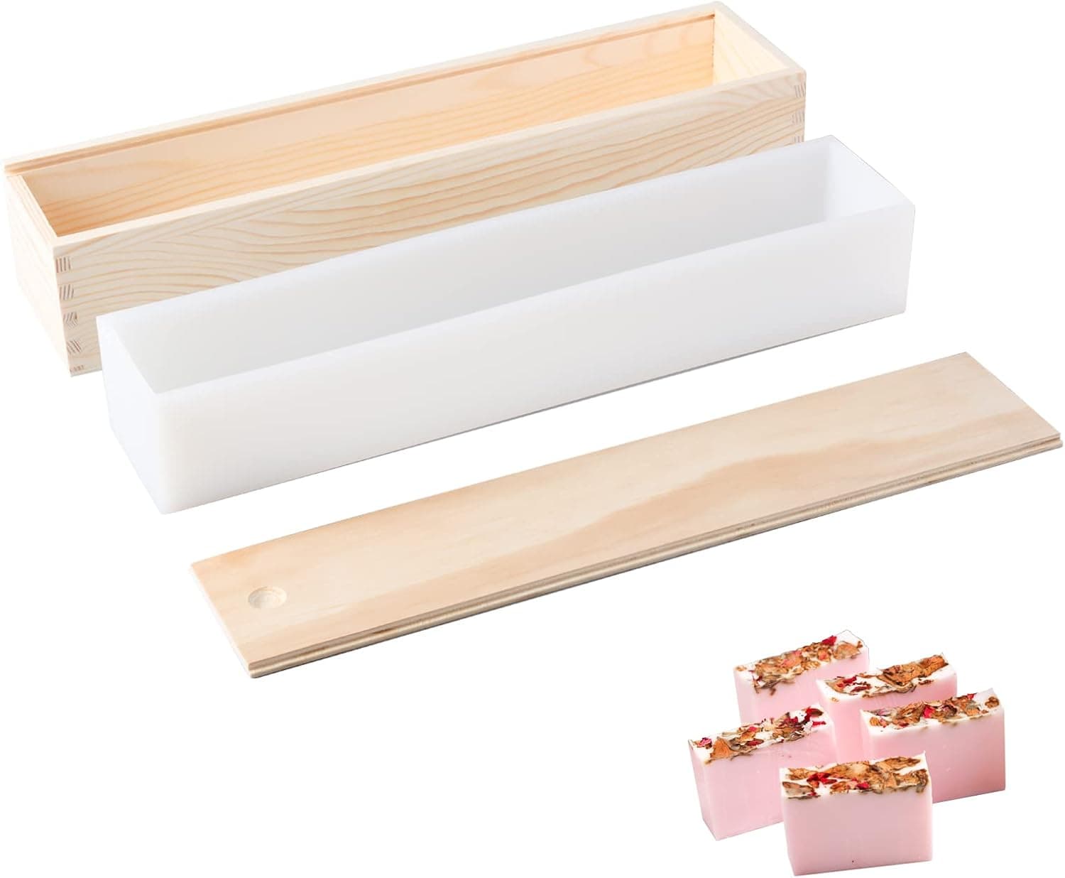 Large Rectangular Soap Mold Silicone Liner for 5 lb Wood Mold DIY Handmade Rectangle Loaf