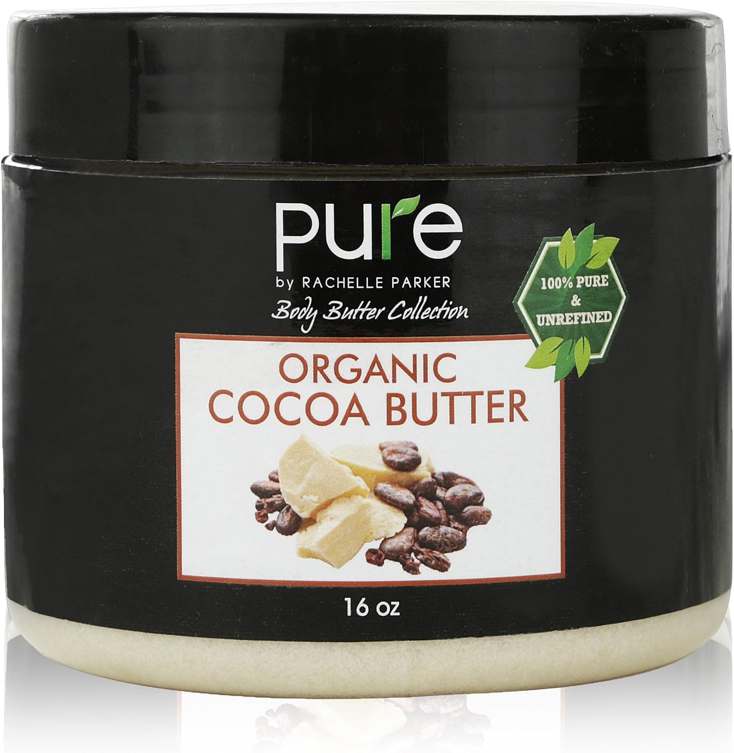 PURE Organic Cocoa Butter 16 oz Raw Unrefined Grade A Cacao Body Butter