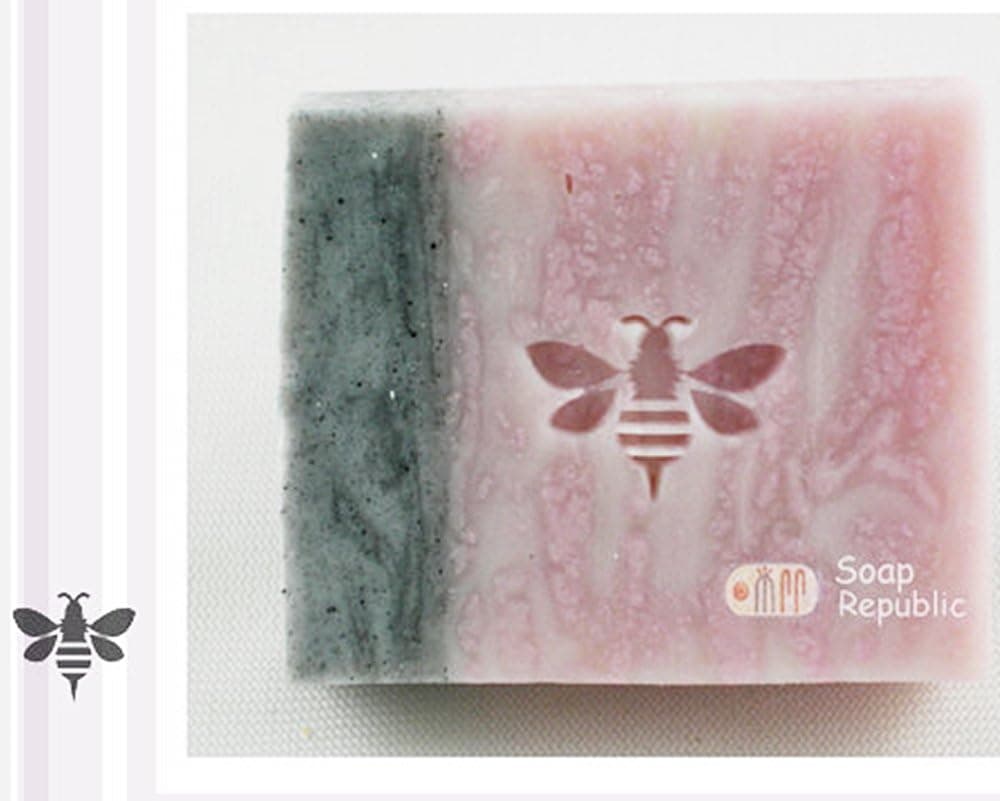 SoapRepublic Small Honey Bee Acrylic Soap Stamp / Cookie / Clay Pottery Stamp