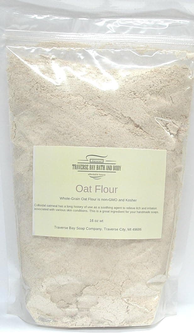 Colloidal Oatmeal (Oat Flour), 16 oz, Great for Soap Making