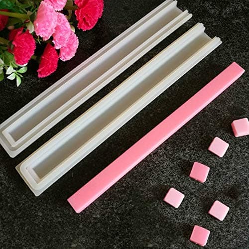 EchoDone Square Tube Column Silicone Soap Candle Mold Embed Soap Making Supplies Silicone Mold for Soap