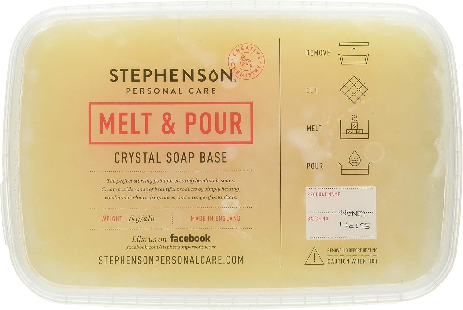 Stephenson STEP-Honey-2PK Melt and Pour Soap Base - 4lb