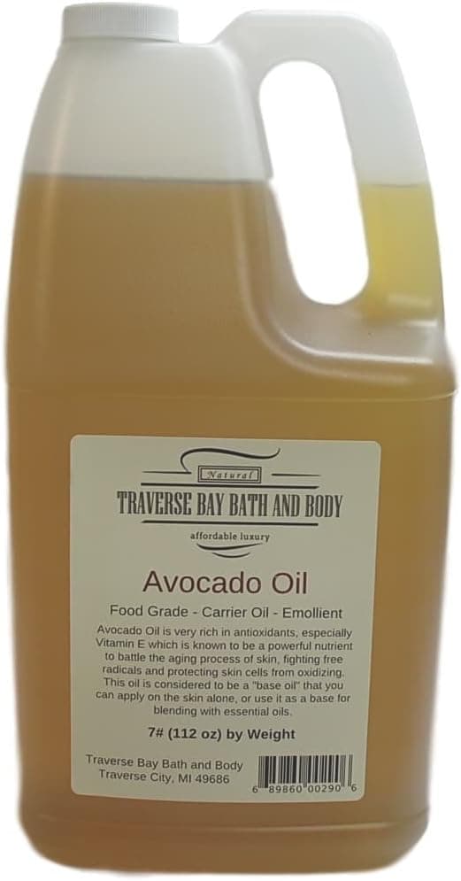 Traverse Bay Bath and Body Avocado Oil Soap Making Supplies Cold Pressed 7 lbs Gallon
