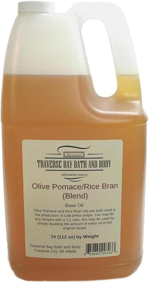 Olive Pomace/Rice Bran 50%/50% Soap Making Supplies, 7 Pound Gallon