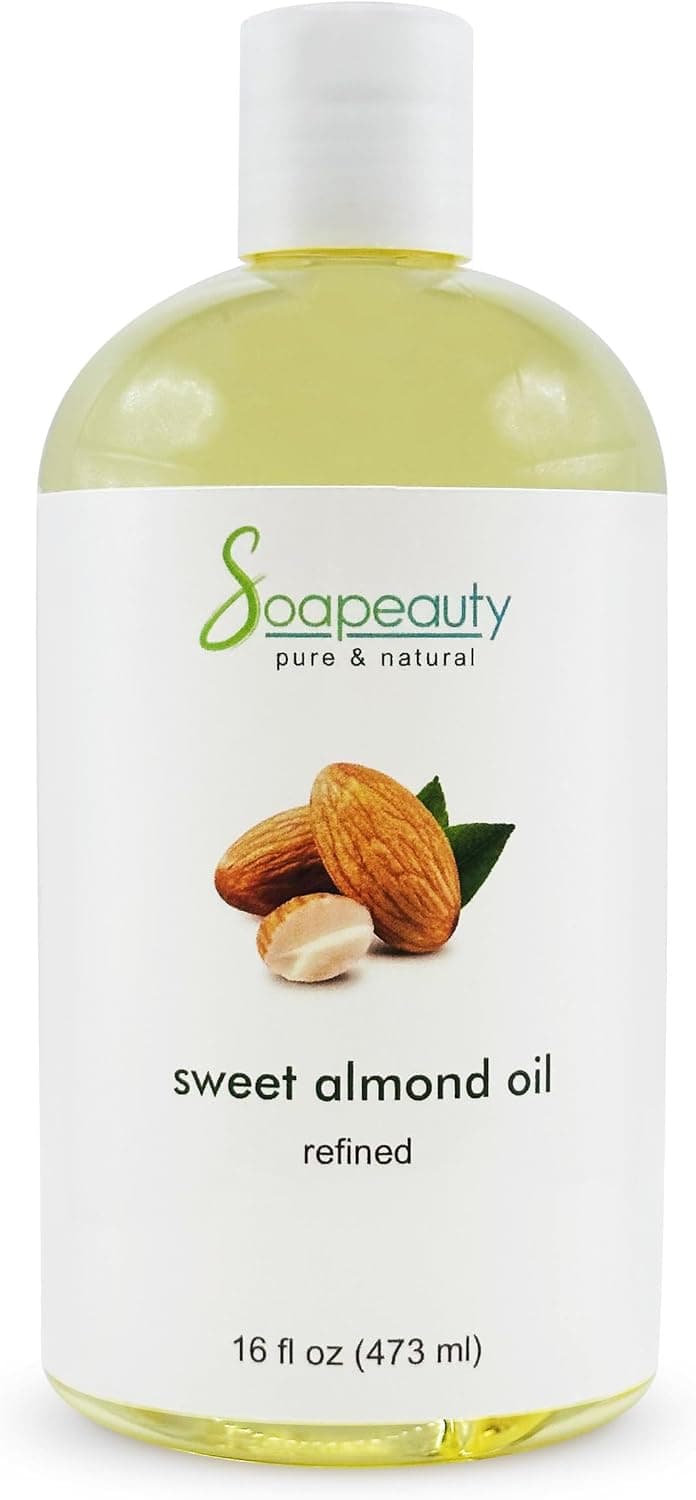 Soapeauty Sweet Almond Oil Cold Pressed Refined 16 fl oz Carrier Oil