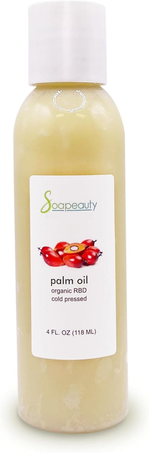 Soapeauty Palm Oil RBD 100% Pure Cold-Pressed Non-Hydrogenated 4 fl oz