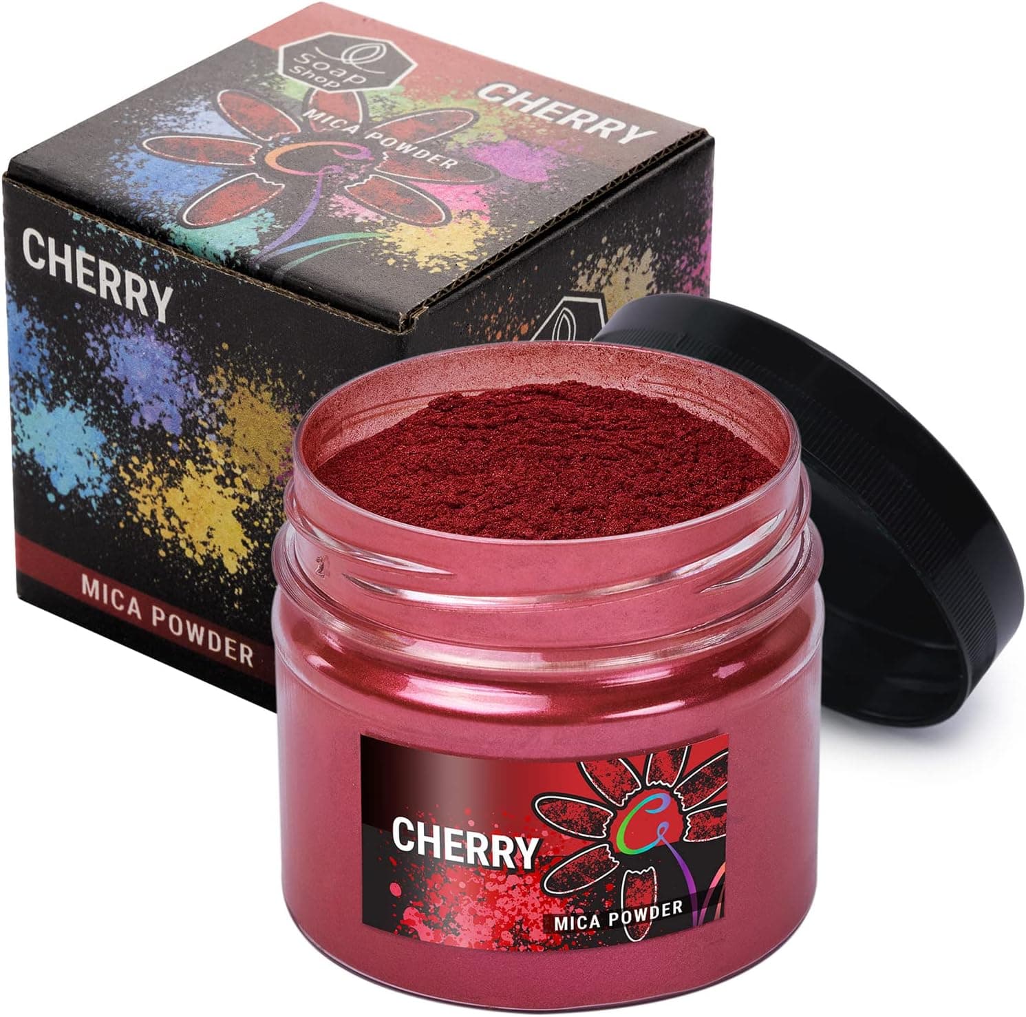 Cherry Mica Powder for Resin Coloring 2 oz - Cosmetic Grade Pigment Powder for Soap