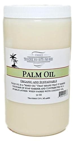 Traverse Bay Bath and Body - Palm Oil - Sustainable, Kosher - 32 fl oz Jar | Sustainable, Kosher, Resealable Jar with Lid