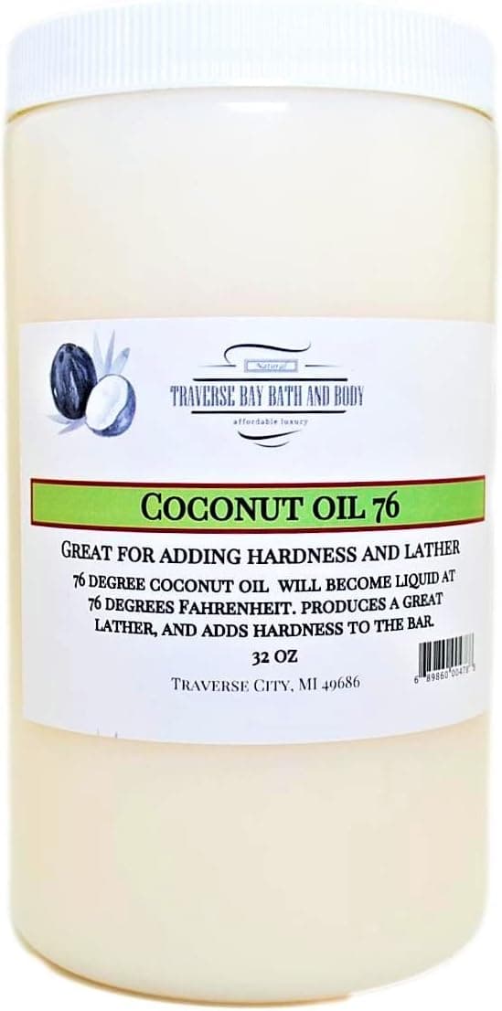 Coconut Oil 76 Soap Making Supplies, 32 FL oz, DIY Projects Safety Sealed