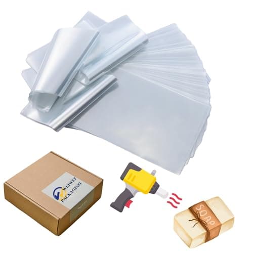 Weiwei - 500PCS 4x6 inch PVC Shrink Wrap Bag Odorless 100 Gauge for Soap, Bath Bomb