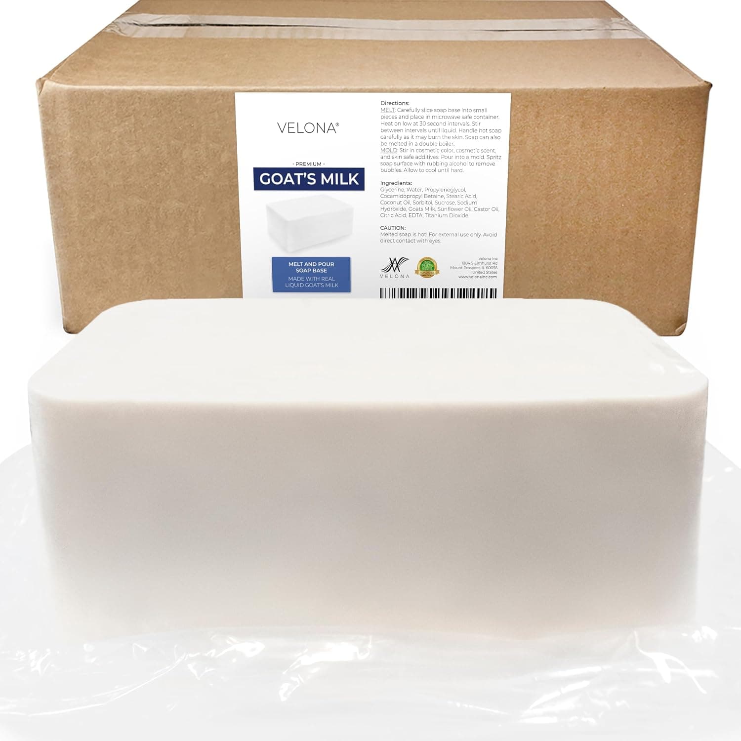 velona 25 LB Goats Milk Soap Base, Wholesale & Bulk, SLS/SLES Free