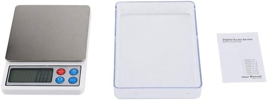 Mini Digital Scales 2KG/0.1g Pocket Cooking Scale Portable Food Scale with LCD for Baking, Soap Making, Jewelry