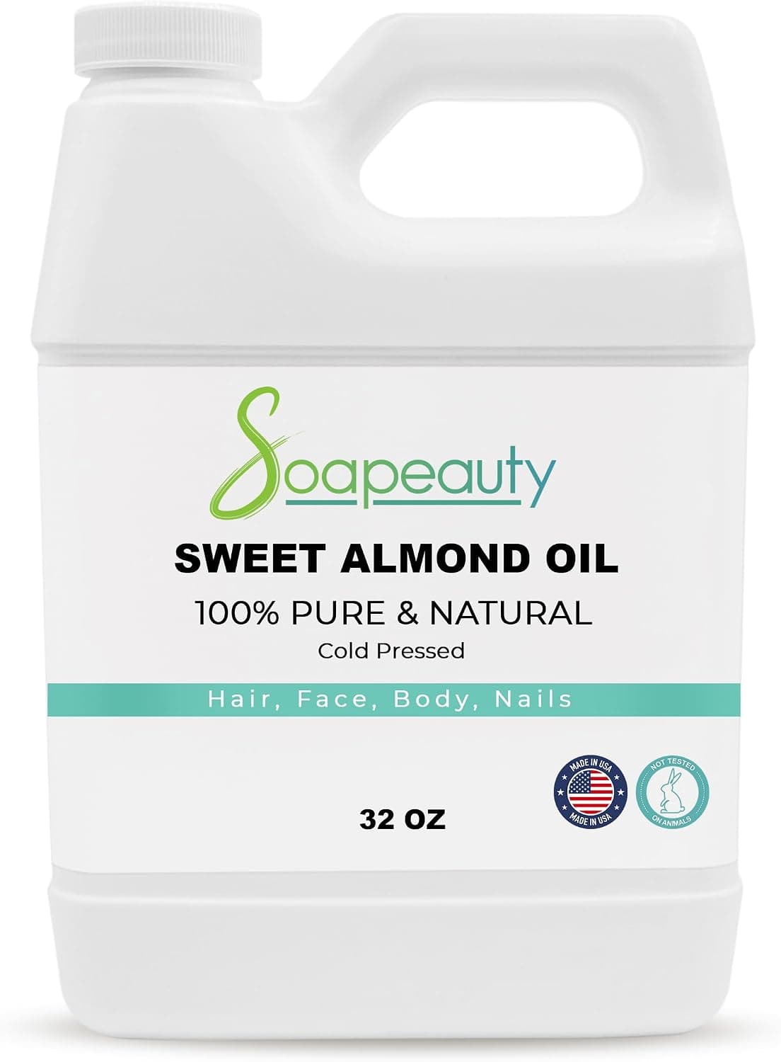 Sweet Almond Oil Cold Pressed Refined 100% Pure Natural Carrier 32 fl oz