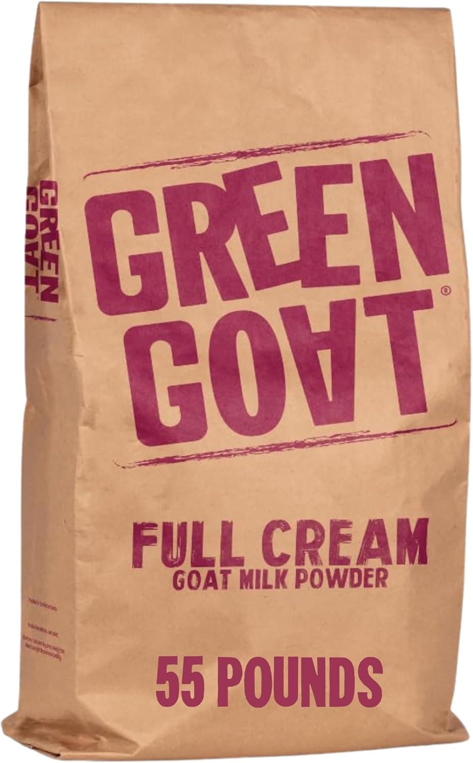 Green Goat Whole Goat Milk Powder, 55 Pounds - Full Cream, Gluten Free, Non-GMO, Perfect for Soap Making