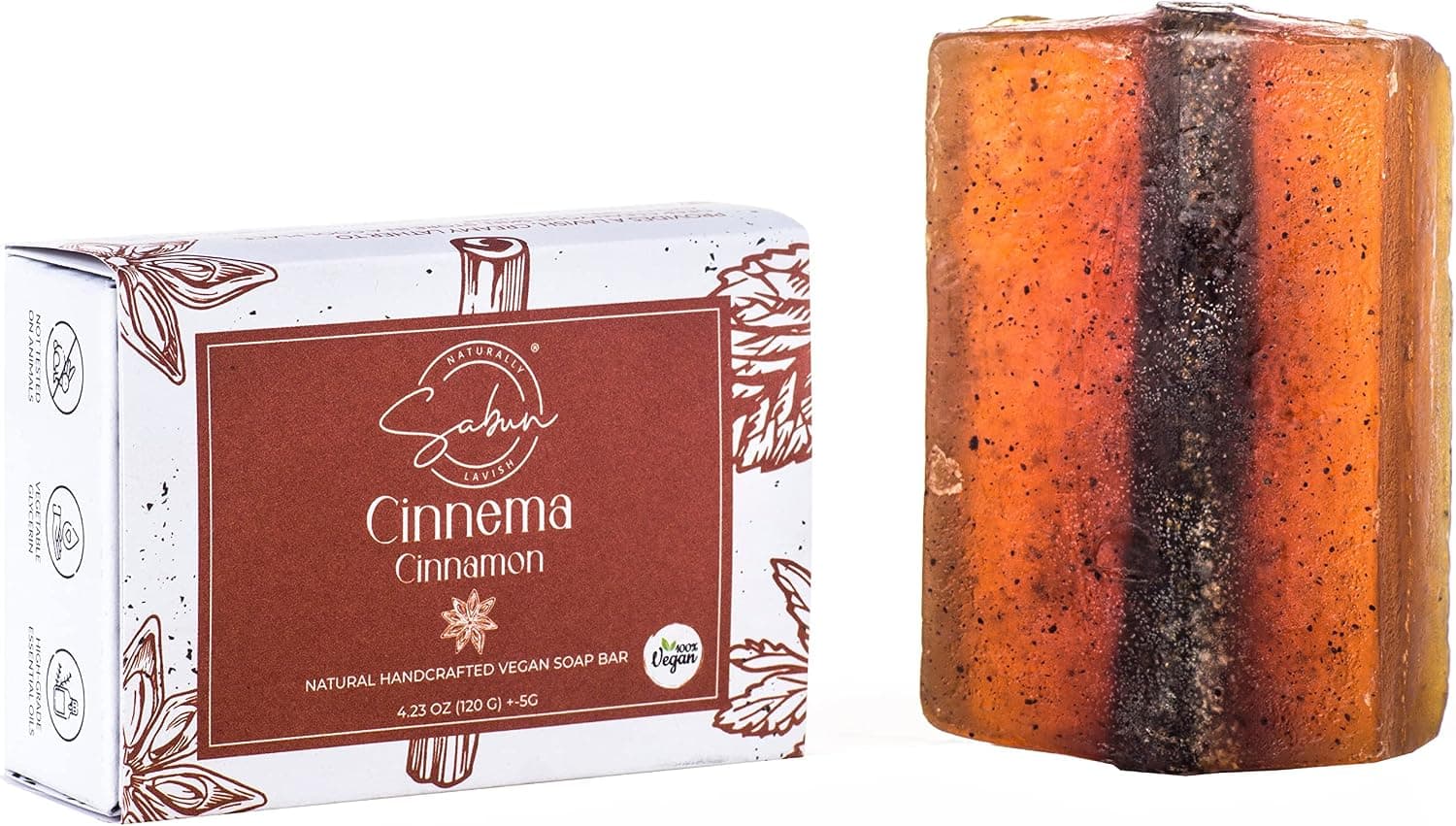 SABUN CO Argan Loofah Soap Bar - Natural Exfoliating Soap with Loofah Inside, Moroccan Argan Oil