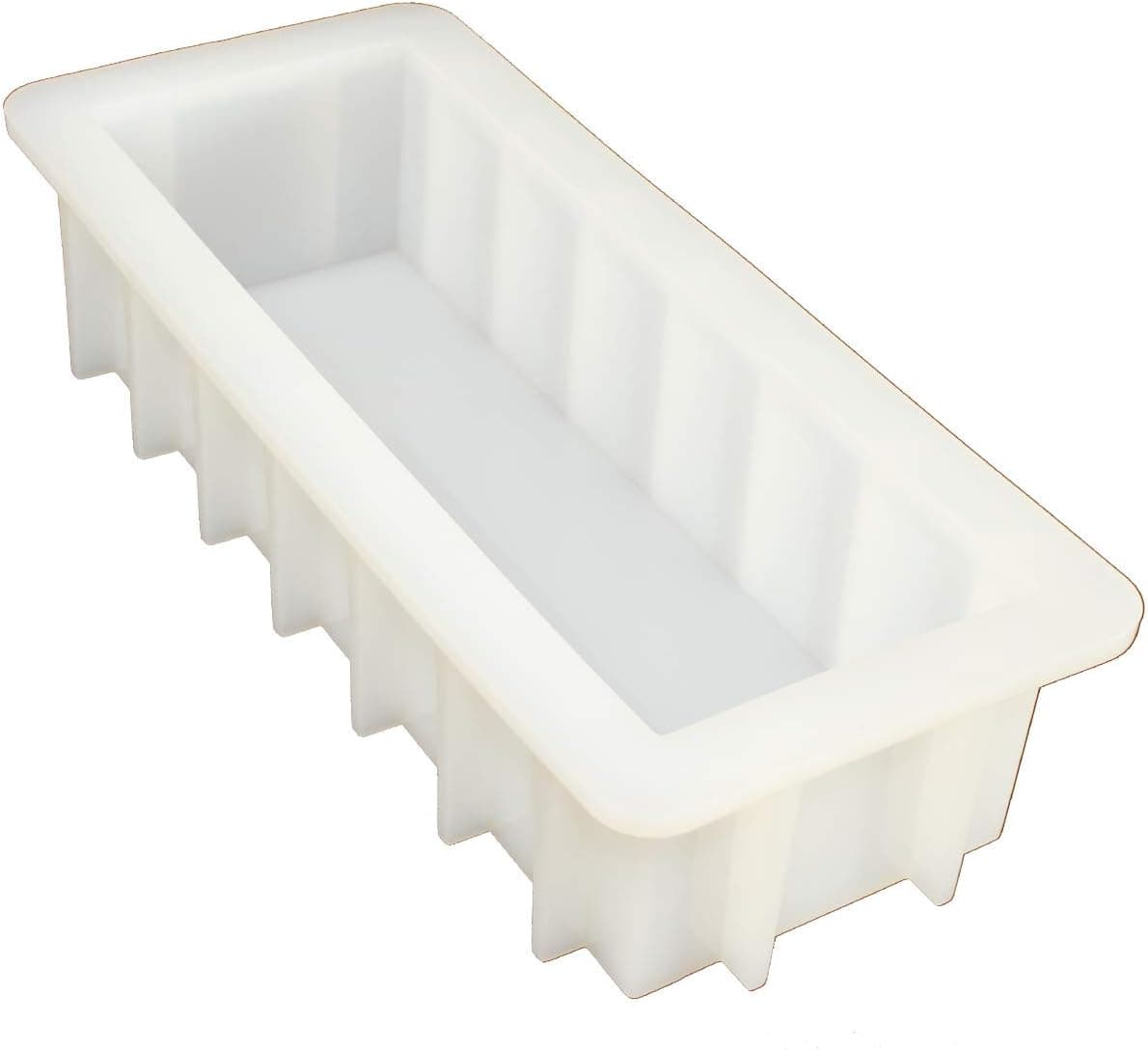 Loaf Soap Silicone Mold 10" Rectangular White Mould DIY Handmade Crafts & Soap Swirl