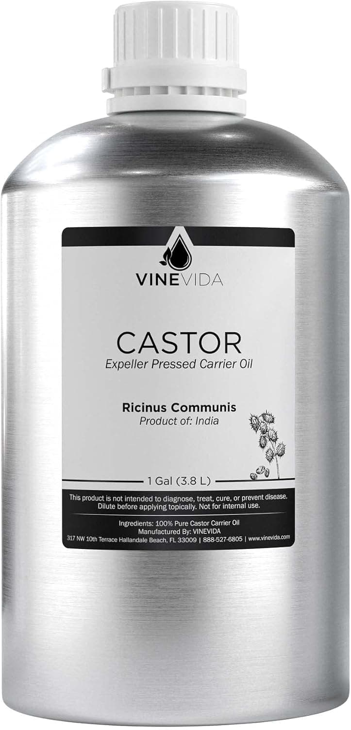 VINEVIDA Castor Oil Gallon Carrier Oil Undiluted Bulk 8 lbs