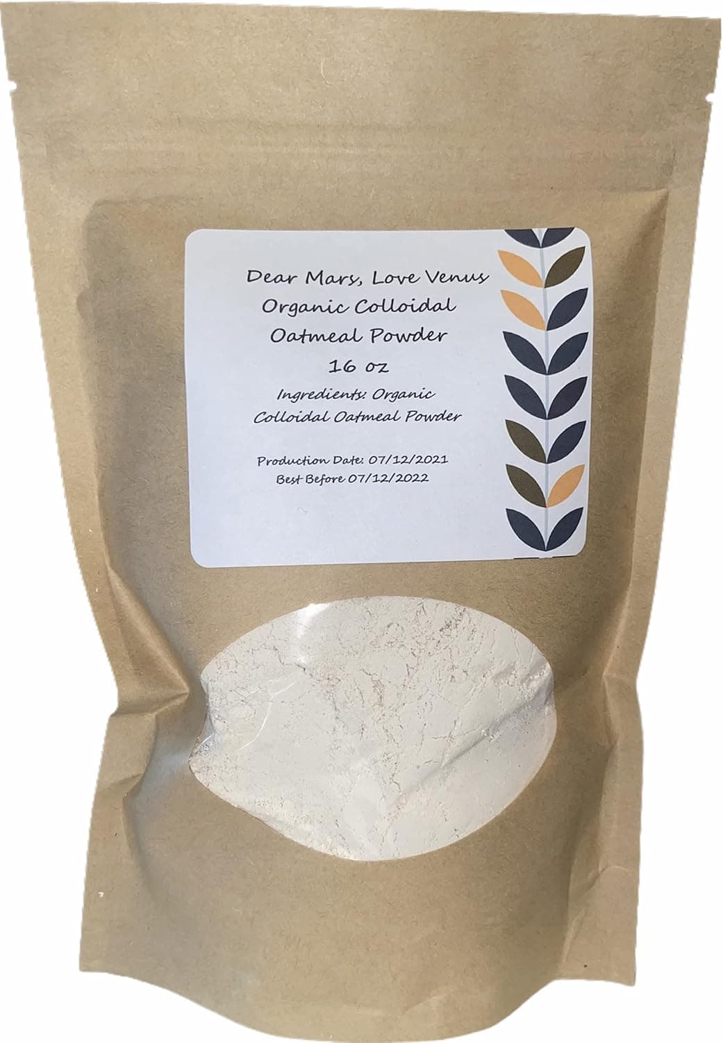 Organic Colloidal Oatmeal Powder (16 oz) Fully Soluble for Lotion and Soap Making