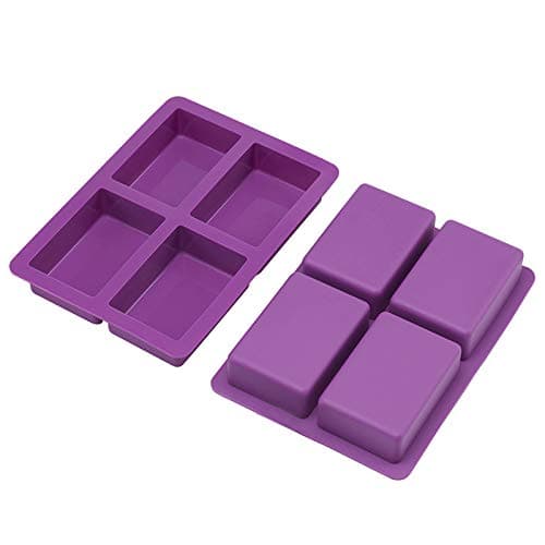 Rectangle Soap Mold 2Pack, Large Size Soap Mold 5oz, Sturdy and Durable Rectangle Silicone Mold for Soap Making