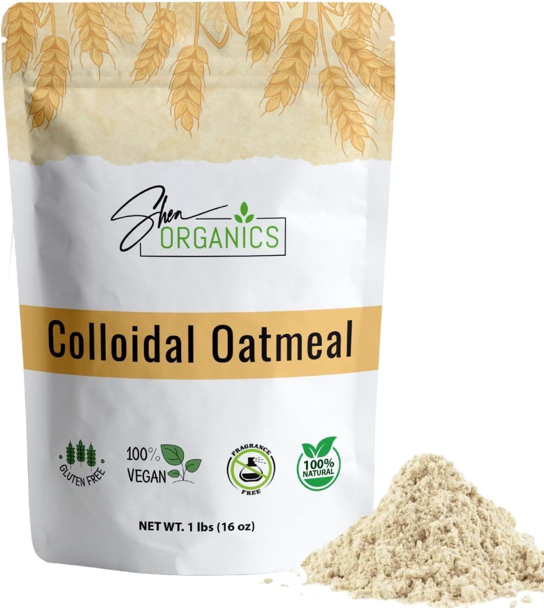 Shea Organics Organic Colloidal Oatmeal 16 OZ, Soothing Skin Care Powder