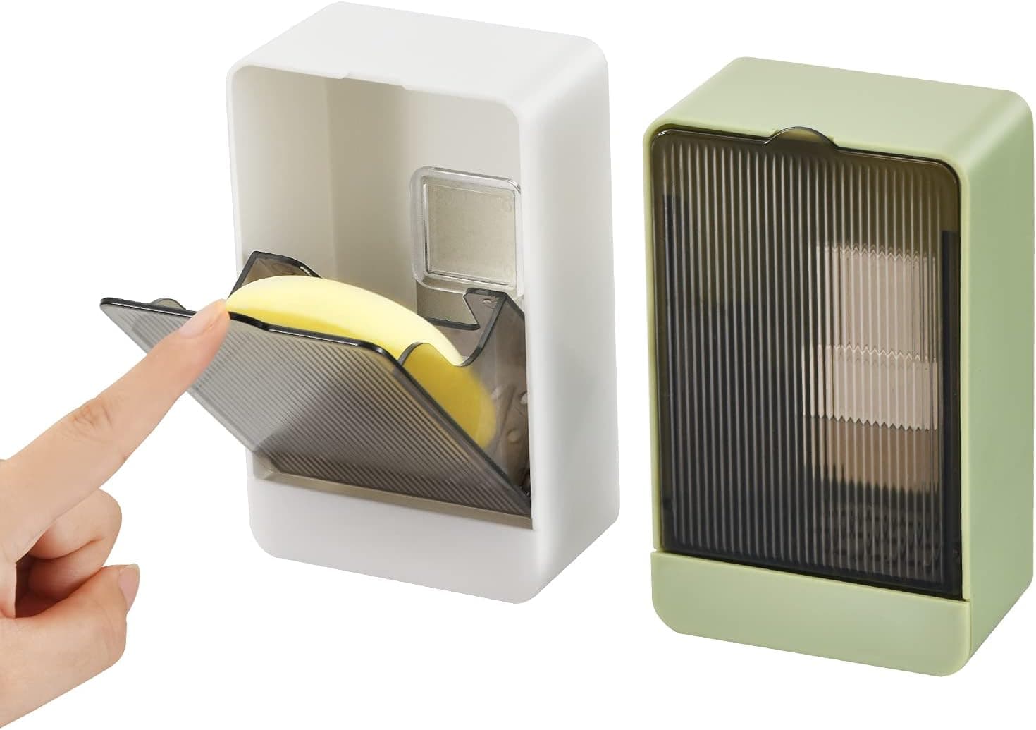 Soap Holder Dish Shower, 2 Pack Bar Soap Holder with Drainage, Self Draining Wall Mounted Soap Box Tray, No Drilling