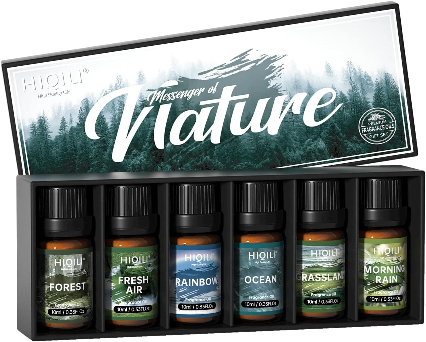 HIQILI Nature Fragrance Oil 6x10ml, Scented Oil for Candle Scents Soap Making & Diffuser