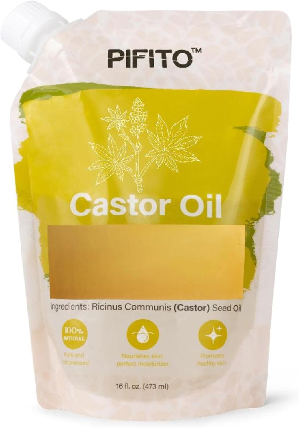 Pifito Castor Oil 16 oz for Soap Making 100% Pure Natural Carrier Oil