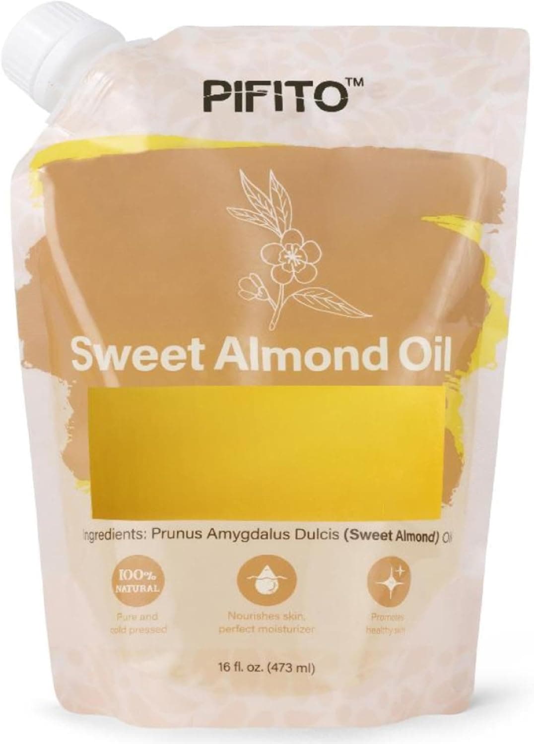 Pifito Sweet Almond Oil 16 oz for Soap Making 100% Pure Natural Carrier Oil