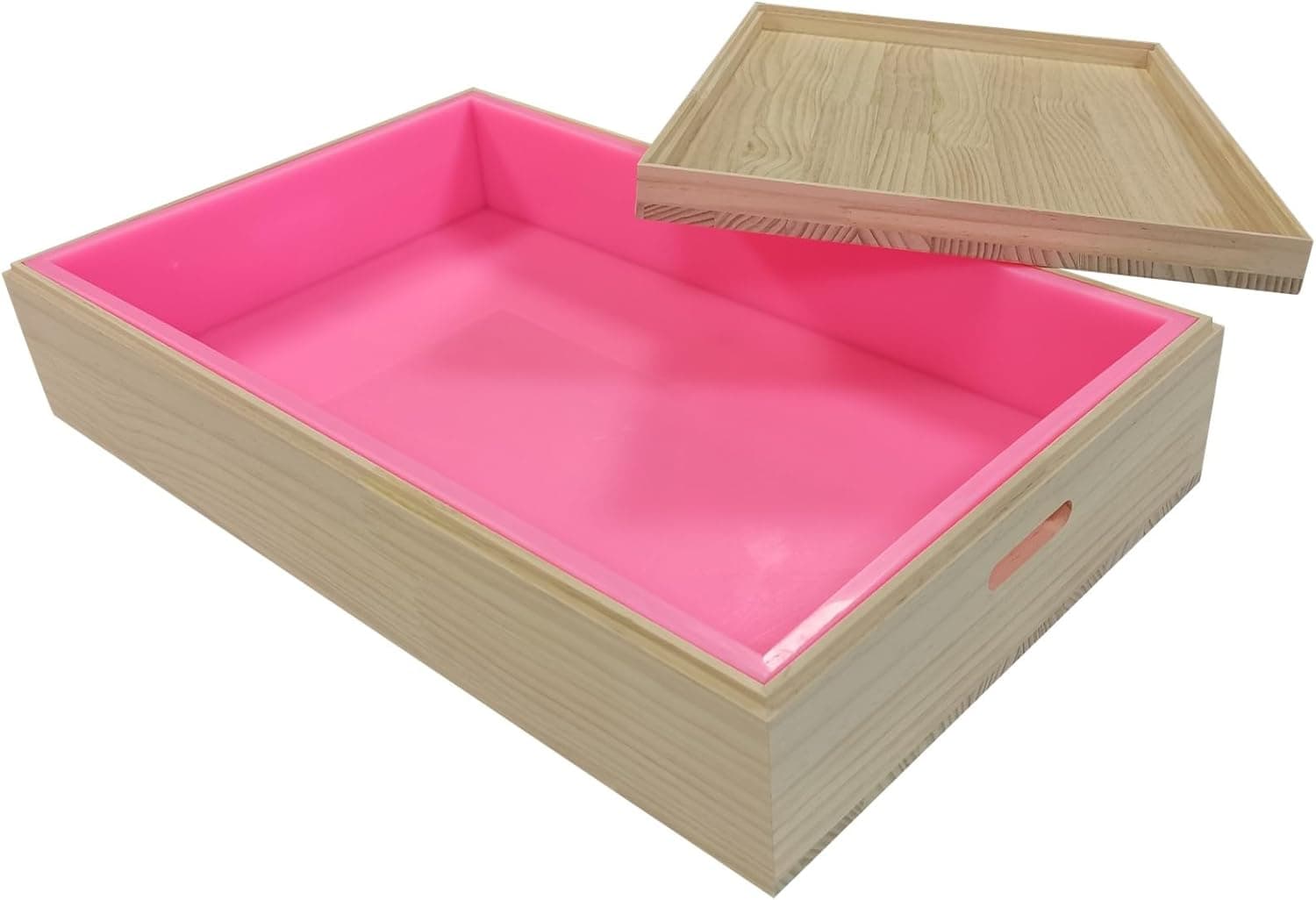 Large 35 lb Soap Mold 555 OZ Big Silicone Slab Mold with Wooden Box Lids Silicone Liner