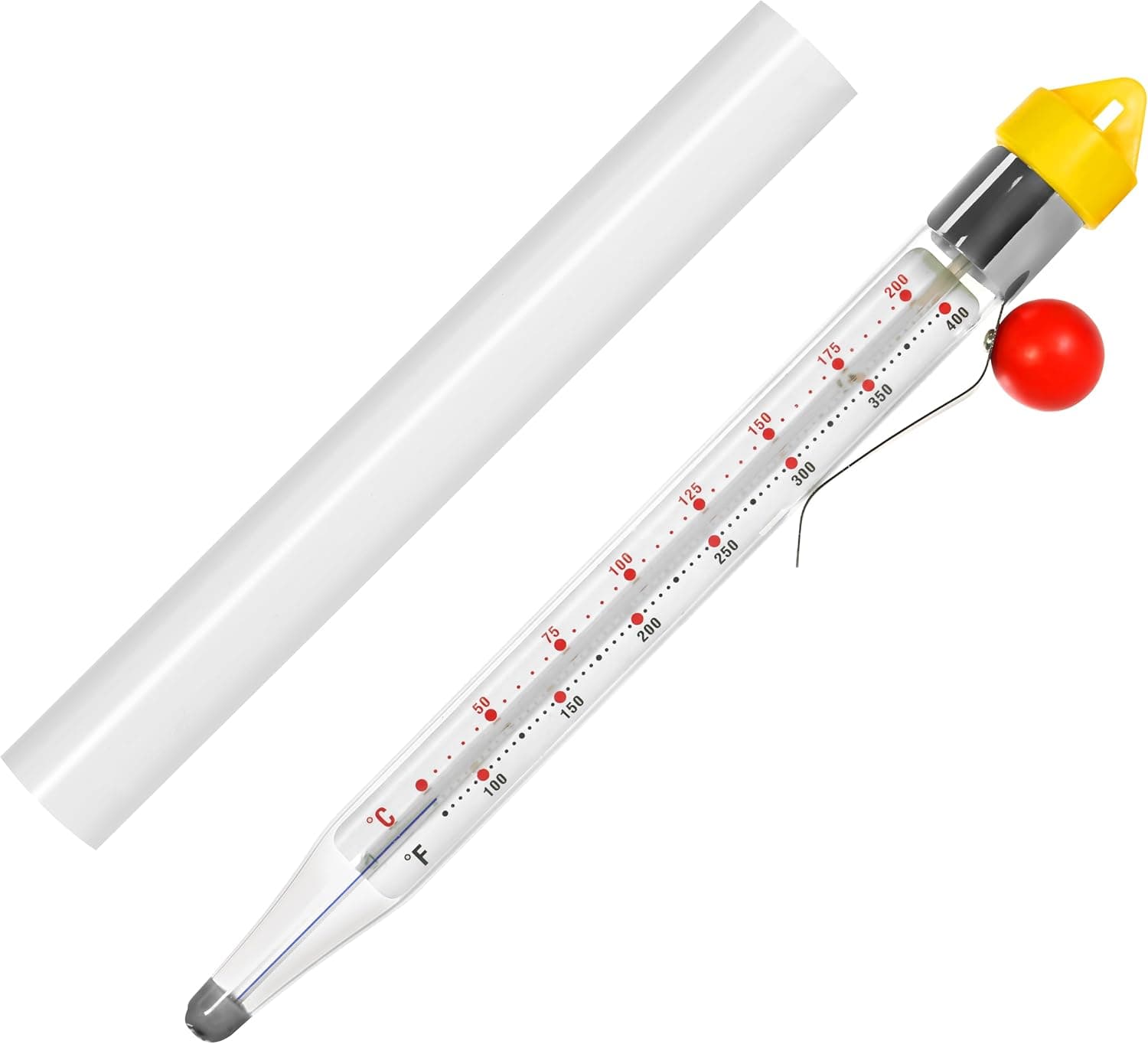 VVIVID Wax Thermometer for Candle/Soap Making, Candy and Deep Fry, with Adjustable Safety Clip
