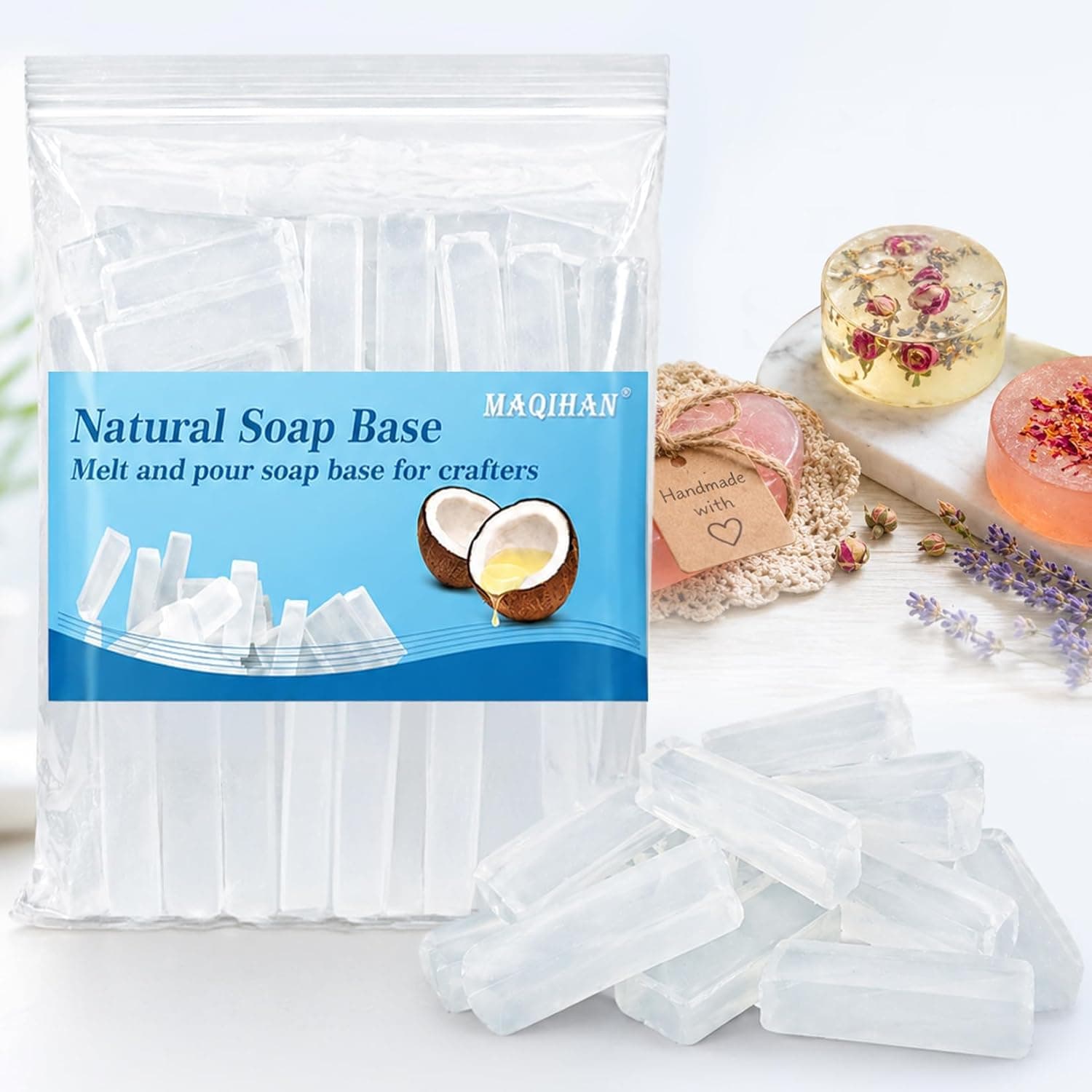 MAQIHAN Soap Base Natural 14.8oz Clear Glycerin Base Melt and Pour