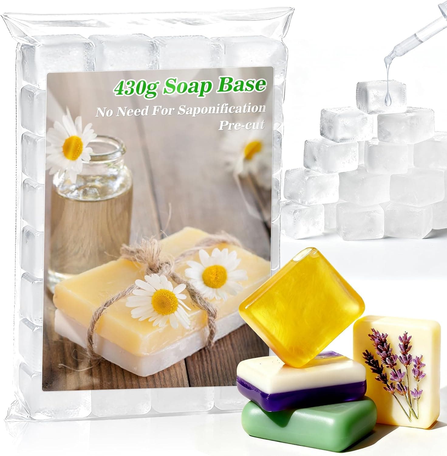 Clear Organic Glycerin Soap-Base 14.8oz Pre-Cut Melt-and-Pour