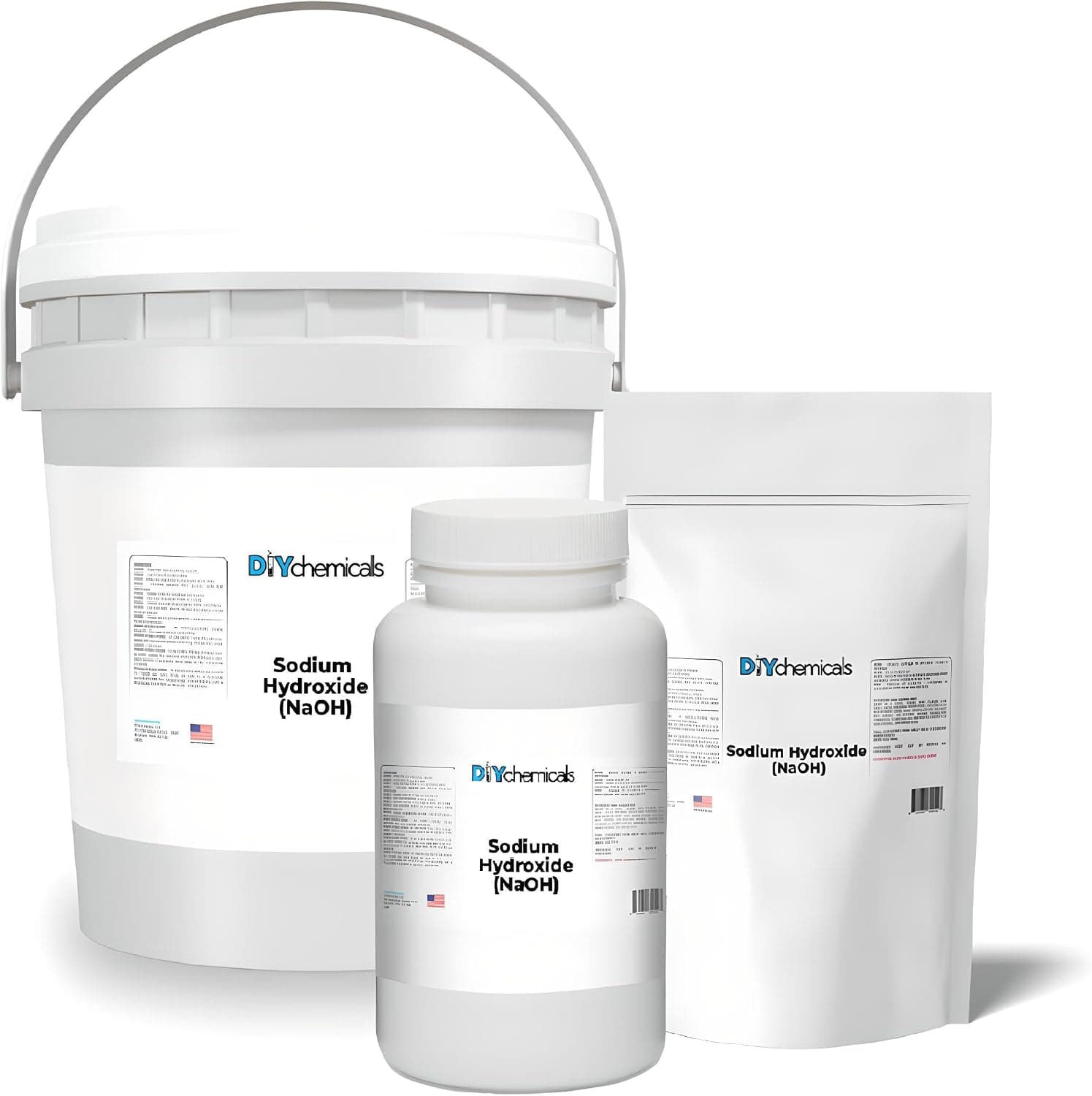 DIYChemicals Sodium Hydroxide (Lye), Pure NaOH, Industrial Grade, 40lbs