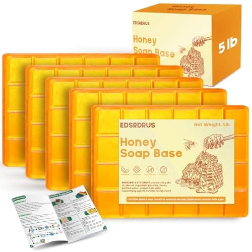 EDSRDRUS 5 lb Honey Soap Base, Melt & Pour, Pre-Scored, Lightly Scented