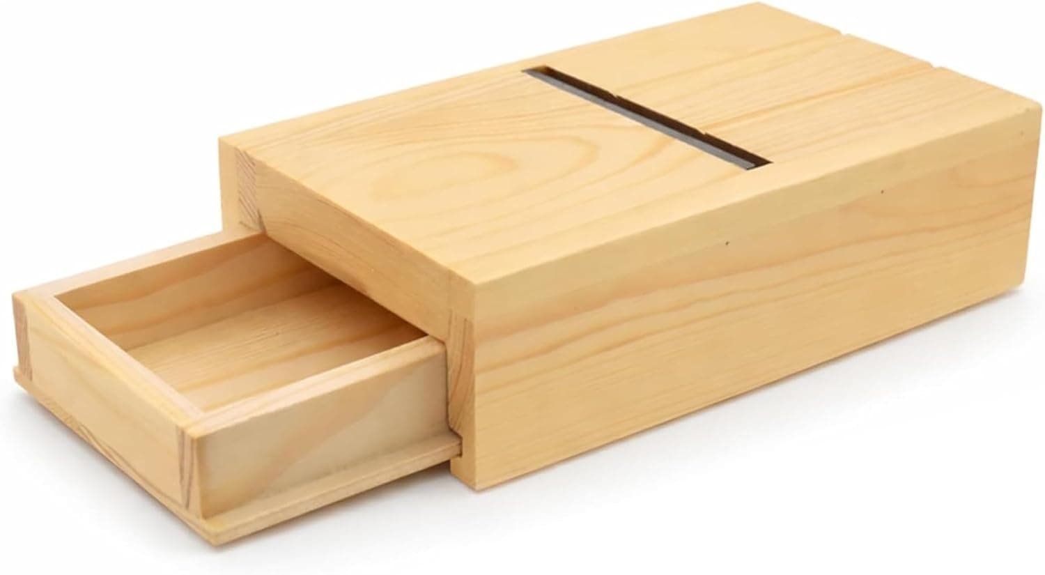 Mandala Crafts Wooden Soap Beveler Planer with Drawer for Shaving Trimming, Sharp Stainless Steel Blade