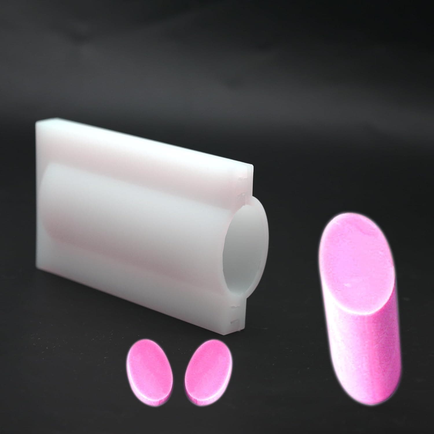 X-Haibei Silicone Oval Column Mold, 1.5 Inch Diameter x 4.3 Inch Long Tube