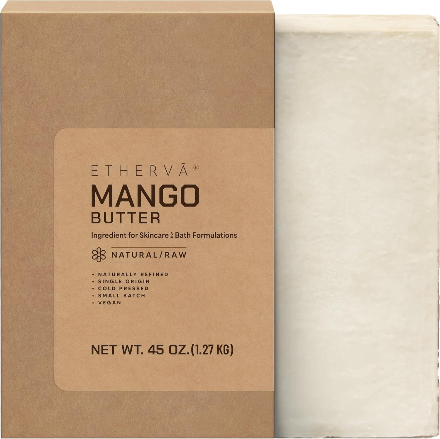ETHERVA Mango Butter Naturally Refined Raw DIY Soap & Creams 45 oz