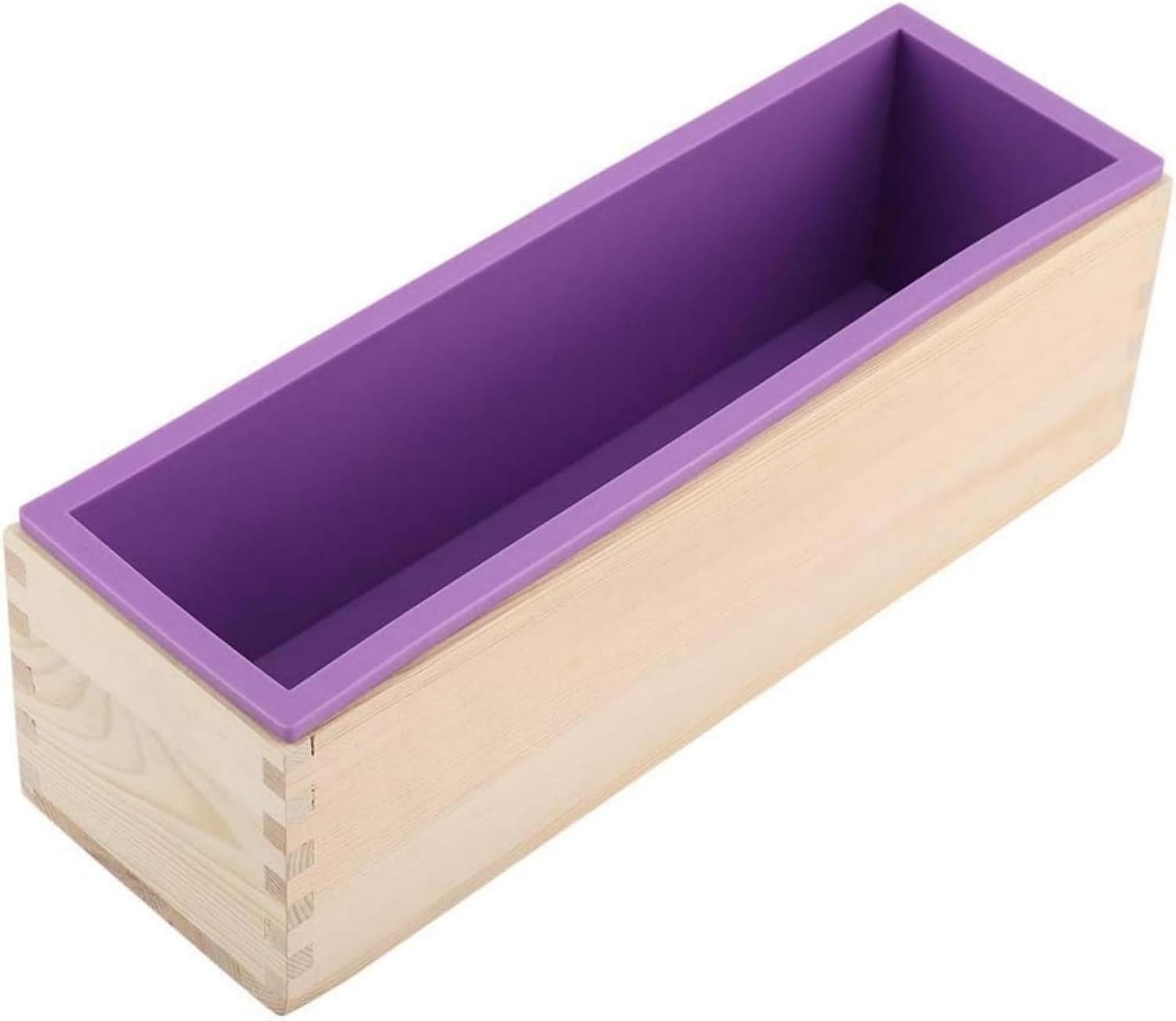 Soap Molds Kit, 42 oz Silicone Soap Loaf Mold with Wooden Box, Soap Making Kit